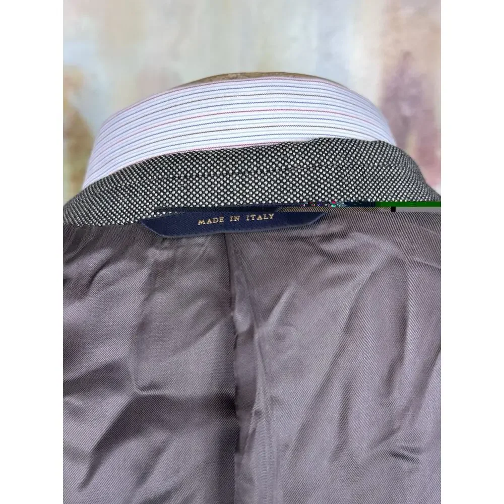 Brooks Brothers 1818 Madison Mens Gray Birdseye 2 Piece Suit 42R Pant 34/30